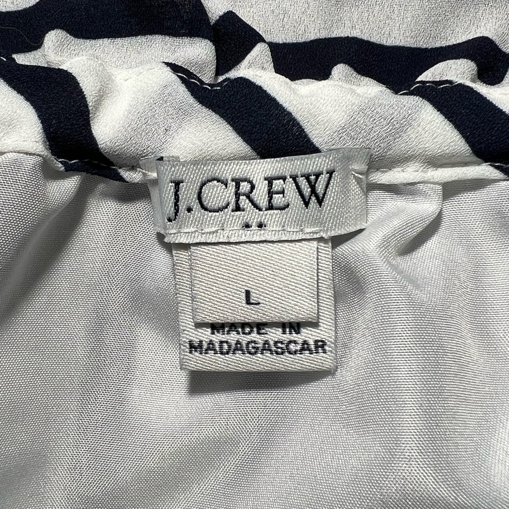 J. Crew Striped Ruffle Halter Dress Size Large - Picture 4 of 5